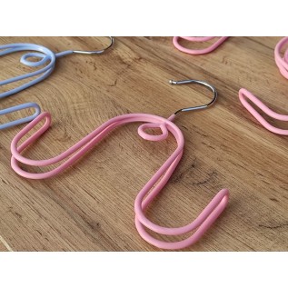 Вішалка металева в силіконі для тапочок, шльопанців, в`єтнамок  №2 (розова)